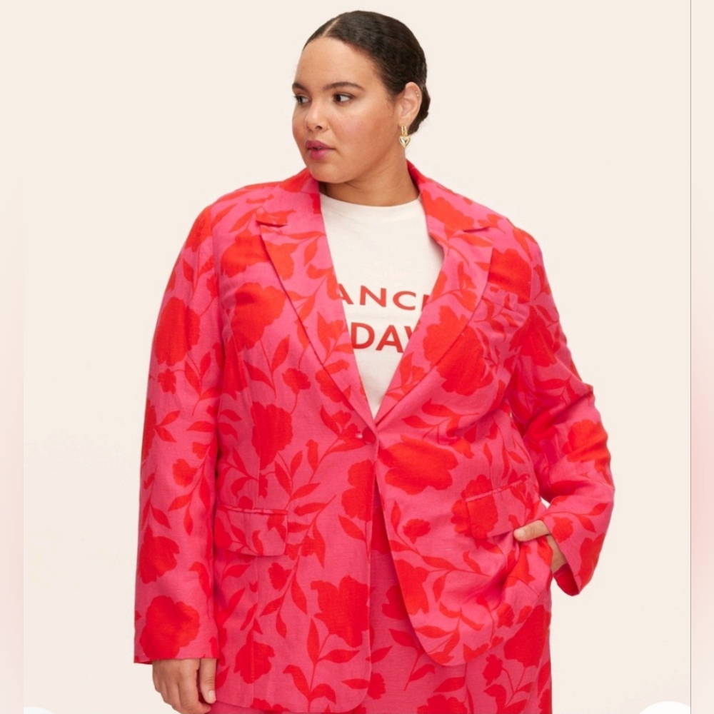 Kate Spade x Target Pink/Red Rose Blazer NWT XXL